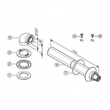 Труба коаксиальная 90 Bosch 60/100 AZ388 L425-775